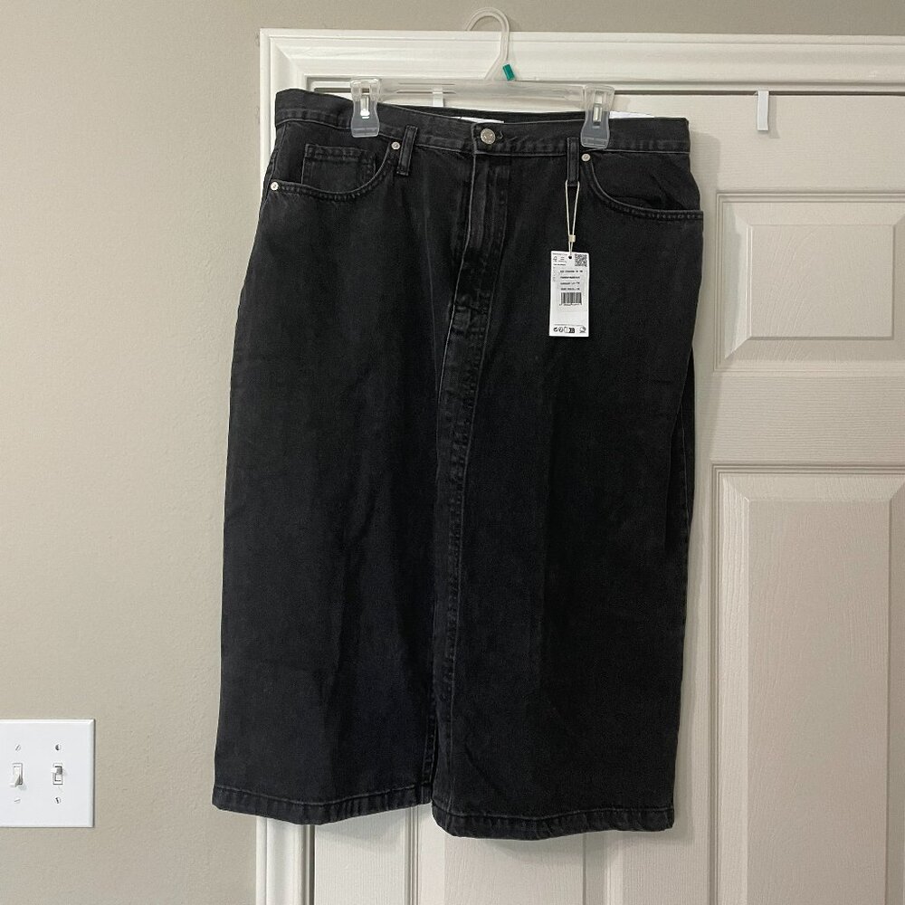 MNG, Denim Midi Skirt - Black Wash, Size XXL (Runs small), Never worn